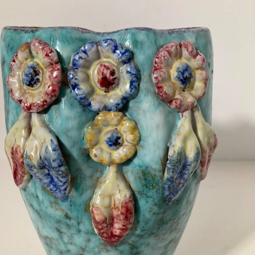 Fratelli Fanciullacci Majolica Vase‎ Italy 6 x 9 x 3